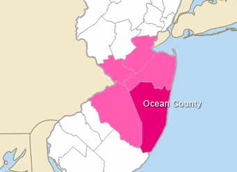 New Jersey Ocean County Map